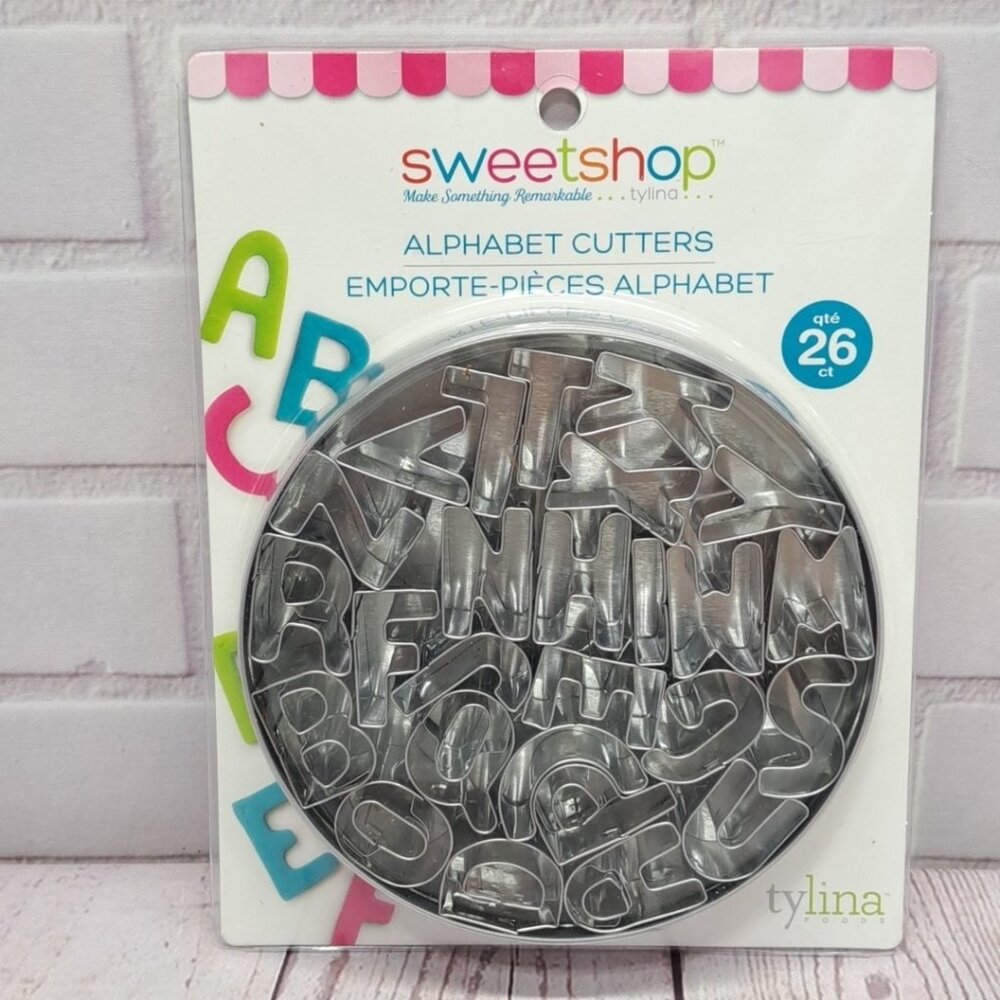 Sweetshop Tylina Mini 1" Alphabet Fondant/Paste Cutters 26 Pieces New in Package